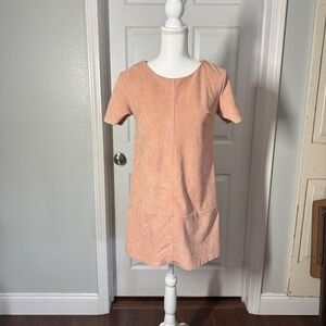 bishop + young XS Blush‎ Pink Faux Suede Shift Dress